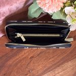 Ted Baker  Nili Nocturnal Zip Around Midi Leather Purse in B/W floral print Photo 8