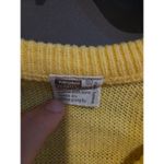 Montgomery Ward Yellow V Neck, Women's XL Sleeveless Sweater Vest, Acrylic Photo 2