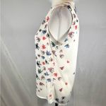 Dalia Collection Dalia beautiful white floral print chiffon top size small Photo 2