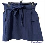 Lizard Thicket  size large navy women’s paper bag skirt with belt and pockets NWT Photo 10