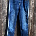 Just Black  Medium Rise Side Striped Jeans For Women  Photo 1