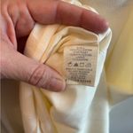 Mystree Embroidered Yoke Dress Crinkle Chiffon Cream Gold Lavender NWT Large Photo 5