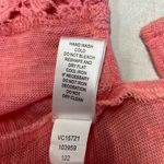 cupio  Women’s Coral Peach‎ Linen Blend Embroidered Boho Gypsy Top Size Medium Photo 3