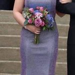 Sherri Hill Purple Glittery Prom Dress! Photo 2