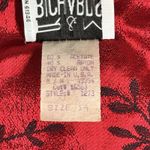 R & M Richards  Jacket Womens 14 Red Black Botanical Asian‎ Topper Satin Photo 8