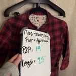 Flying Tomato Anthropologie  Red and Black Plaid Pleated Coat Jacket Size L Photo 1