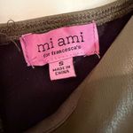 Miami Francesca's Angela Vegan Leather Mini Dress Women's Small Olive Coquette Photo 8