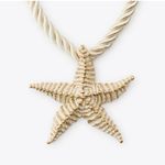 ZARA  Gold Rope Necklace with Embossed Metal Starfish Pendant. Photo 2