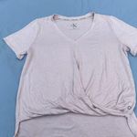 Calvin Klein Light Pink Twist Hem Tee Photo 2