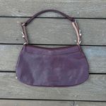 Y2K Burgundy Maroon Leather Claudia Firenze Shoulder Bag Purse Made in Italy Red Photo 3