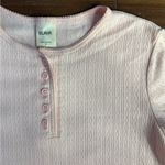 Blair Vintage 90’s Pointelle Henley Baby Pink Tee ~ Size Small 💚🍄 Photo 3