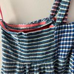 Maeve Anthropologie Waverly Dress One-Shoulder Checkered gingham midi asymmetric Photo 4