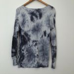 American Eagle  Shoulder Stitch Sweater Gray Black ? Tie Dye Boho Crew Neck Boho Photo 7