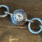 Henri Bendel silver tone multi strand pearls & crystals bracelet Photo 7