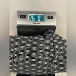 Leota  Medium Compass Rose‎ Black White Geo Mini Dress Short Sleeve Stretch Photo 8