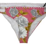 Tularosa  Mateo Floral Swim Bikini Bottom Side Cutout Pink Size M Photo 4