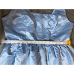 Lulus NWOT  XXL Regal Cutie Light Blue Satin Square Neck Bubble-Hem Mini Dress Photo 5