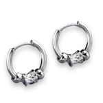 Small silver hoop earrings for men women fashion unisex style streetwear Photo 0