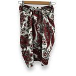 Isabel Marant Tilena White, Black & Red Paisley Print Gathered Mini Skirt Sz 40 Photo 5