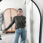 Free People  Dark Olive Green Ruffle Long Sleeve Top Photo 2