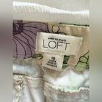 Loft Ann Taylor Laura Straight Leg Ankle Pants Floral Purple Green Size 10 Photo 5