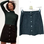 Aritzia  Wilfred‎ Centinela Faux Suede Mini Skirt in Black Size 4 Photo 1