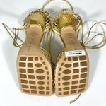 Bottega Veneta Stretch Ankle Wrap Square Toe Sandal Gold 36EU 6 651388V1BT1 NEW Photo 10