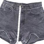 Jordache Vintage 90s  Black Denim Jean Shorts Sz 30 Ultra High Rise 100% Cotton Photo 5