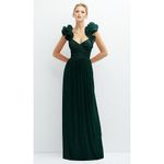 After Six  Dramatic Ruffle Edge Convertible Strap Metallic Pleated Maxi Dress Photo 15