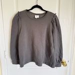 G. Label by Goop Torres Puff Sleeve Sweatshirt in grey Gray Size XL Photo 2