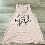 Bella Canvas Peach Graphic Women's Tank Top - where my peaches at Photo 0