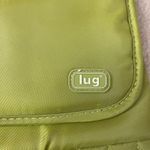 Lug Crossbody Bag Vintage Quilted Nylon Lime Green Adjustable Strap Pockets EUC Photo 2