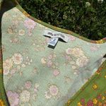 Urban Outfitters  Green Floral Ruby V-Neck Button Up Long Sleeve Crop Top size M Photo 1