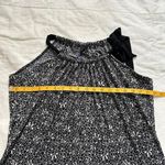 Y2K bow print high neck halter top with bow Size medium Black Photo 4