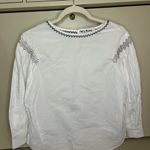 Madewell NWT Embroidered Poplin Balloon-Sleeve Top size small Photo 4
