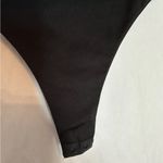 Princess Polly  Black Plunge V Neck Square Back Bodysuit Size 8 Photo 2