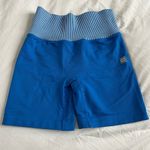 Cream Yoga Ashley Biker Shorts in Royal Blue Photo 1