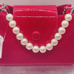 Pink Patent Leather Pearl Handle Crossbody Bag Photo 0