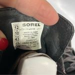 Sorel Evie ll NW lace up wedge booties black women’s size 12 leather canvas new! Photo 7