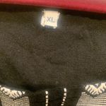 Aztec Print Tunic Black & White Embroidered Midi Dress. 2797 Size XL Photo 5