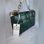 Urban Expression New Urban Expressions Dark Hunter Green Woven Shoulder Women’s Bag Purse-NWT Photo 4