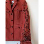 Burnt Orange Sequin Sleeve Women's Blazer Western Size 8 NWOT Photo 1