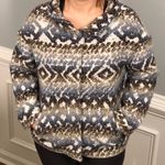 Fifteen Twenty Multi Funnel Neck Wool Blend Jacket Med Aztec Grandpa Eclectic Photo 3