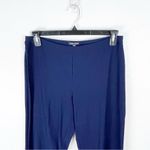 Eileen Fisher  Navy Blue High Rise Pull On Elastic Waist Pants Slacks Size Medium Photo 4