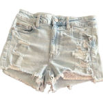 American Eagle  distressed Hi rise shorts size 6 Photo 0