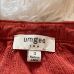 Umgee Swiss Dot Long Sleeve Flowy Sleeves Boxy Cut Size Small Burnt Orange Photo 5