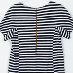 J.Crew Black White Striped Cap Sleeve Bodycon Dress Womens Size Medium Photo 9