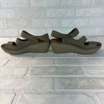 Clarks Sandals Womens 7.5 Gray Sage Reedly Juno Wedge Nubuck Strappy Open Toe Photo 10