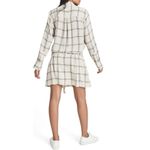 Reiss  Tan Dasha Windowpane Plaid long sleeve shirt dress 10 NWT Photo 1