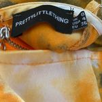 Pretty Little Thing orange tie dye corset and midi skirt set Photo 3